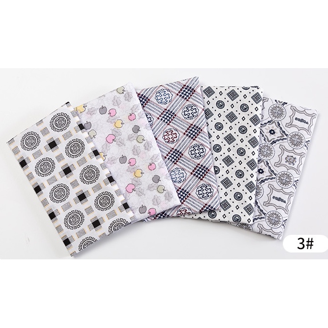 Set 5 Tấm Vải Cotton LÀM DIY Họa Tiết Hoa NGẪU NHIÊN Tự May Vá Đồ Thủ Công-  BÁCH HÓA NA NA