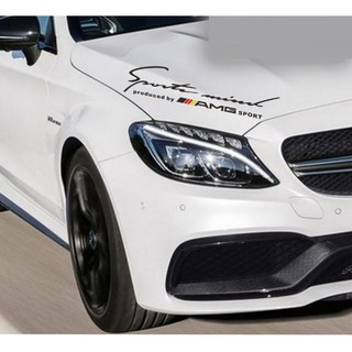 Tem dán , Decal Sport AMG trang trí cho ô tô Mercedes (Đen)