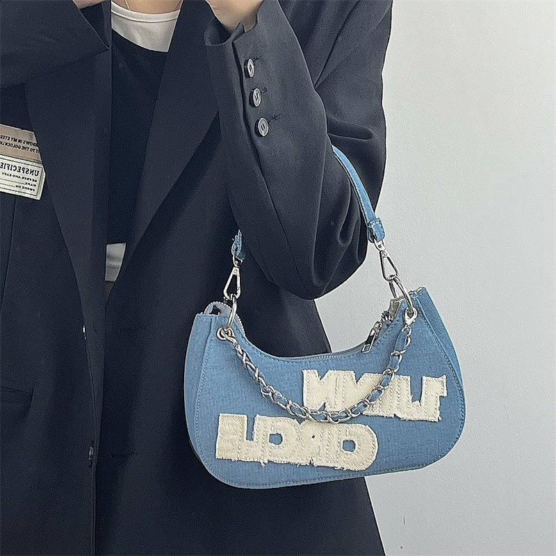 Túi đeo chéo vai JASMIN NOIR 22BL08024 vải denim thời trang sành điệu cho nữ