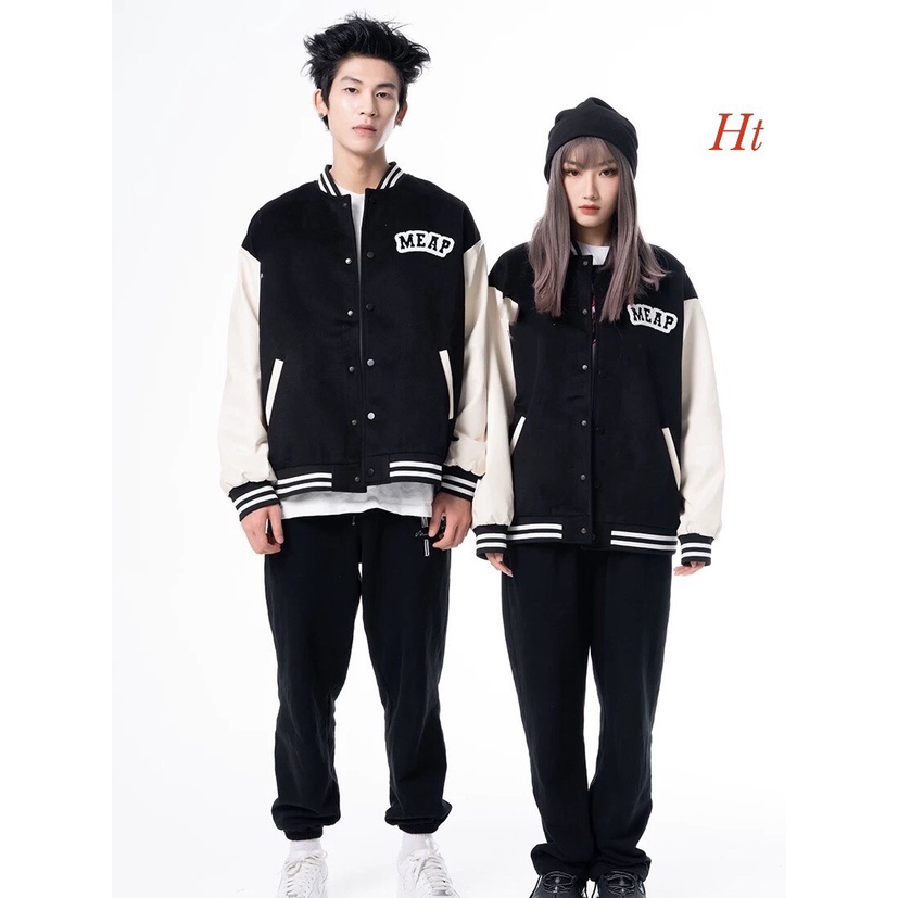Áo Bomber phối tay Meap Áo  nam nữ chất nỉ dày dặn hàng chuẩn from i hình