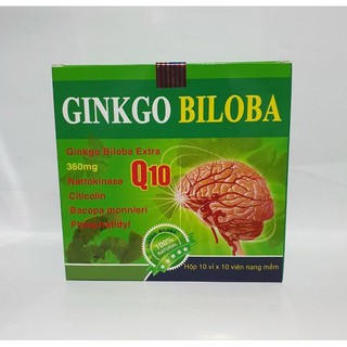 HOẠT HUYẾT DƯỠNG NÃO GINKGO BILOBA WITH COENZYME Q10 - GINKGO BILOBA Q10 - BỔ SUNG DƯỠNG CHẤT CHO NÃO - HỘP 100 VIÊN
