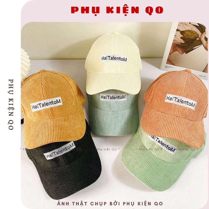 Mũ lưỡi trai , nón kết nhung tăm chữ Haitemon cá tính - CAP21