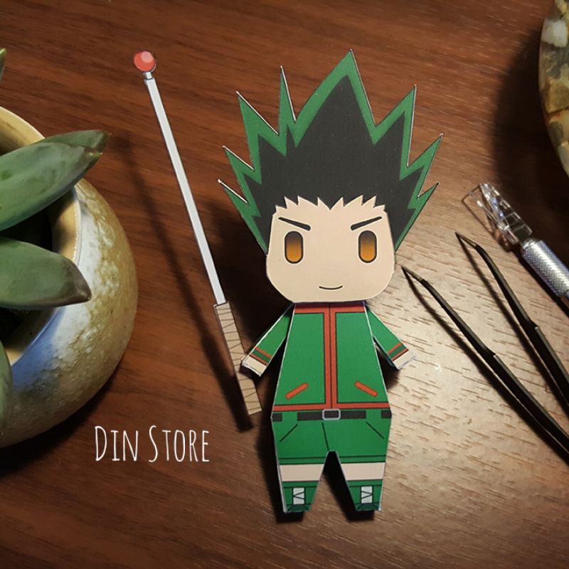 Mô hình giấy nhân vật Hunter x Hunter  -  Mô hình Killua, Gon, Hisoka, Kurapika - Mô hình giấy Anime