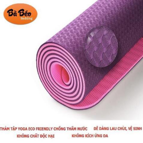 Thảm tập Yoga TPE 2 lớp chống trượt hàng đẹp