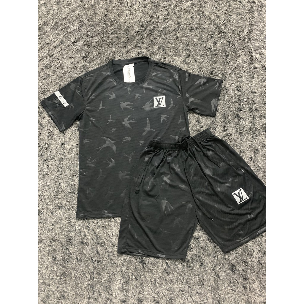 Bộ thể thao nam -Bộ hè nam cọc tay 3d vải thông hơi kim cương lạnh thoáng mát thấm hút mồ hôi thích hợp chơi thể thao | BigBuy360 - bigbuy360.vn