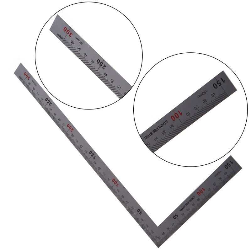 Thước Đo Góc 90 Độ 15x30cm Bằng Thép Không Gỉ