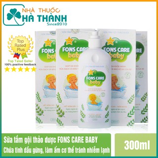 Sữa Tắm Cho Bé - Fons Care Baby, 100% Thảo Dược Thiên Nhiên - Sạch hết rôm, sảy, mẩn ngứa, hăm tã (300ml)