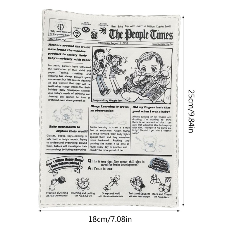 Đồ Chơi Nhai Gặm Tương Tác Hình Tờ Báo Cỡ Nhỏ / Vừa / Nhỏ Độc Đáo