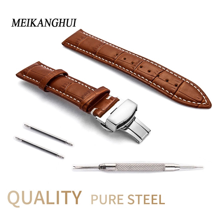 Watchband 18mm 19mm 20mm 21mm 22mm 24mm Soft Genuine Leather Watch Strap Watch Band