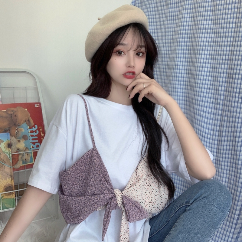 Áo thun SUXI tay ngắn cổ tròn cỡ lớn phong cách Hàn Quốc dễ thương thời trang cho nữ