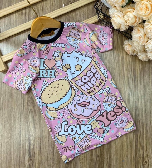 Đầm suông thun lạnh 3d