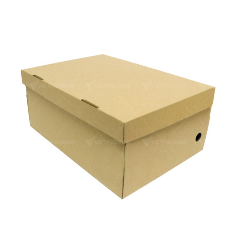 combo 25 hộp carton 35x25x15 gài giày màu nâu đựng giày siêu cứng