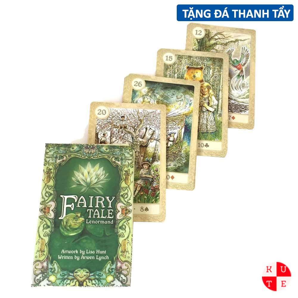 Bài Oracle Fairy Tale Lenormand 38 Lá Bài Tặng Đá Thanh Tẩy C173