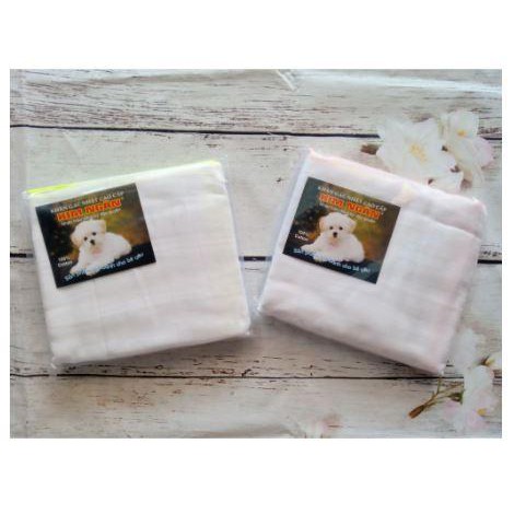 Set 2 Khăn Tắm 5Lớp Cho Bé(con chó đen)