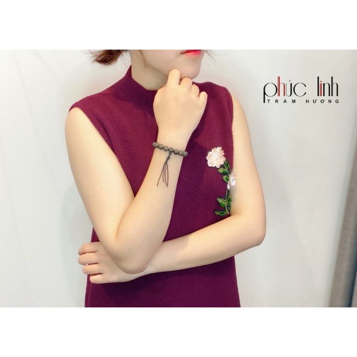 Vòng Tay Trầm Nữ Nấu Dầu Đen PHÚC LINH