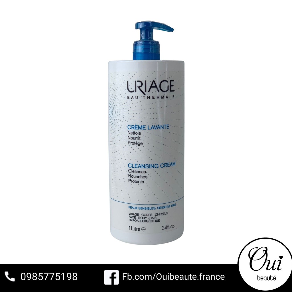 Sữa tắm Uriage Eau Thermale Cleansing Cream 1000ml Ouibeaute