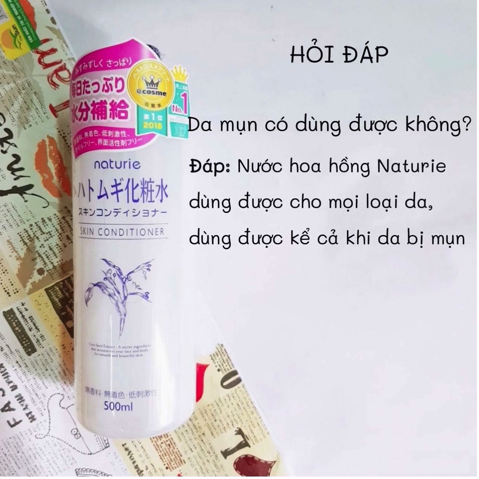 Nước hoa hồng Naturie Skin Conditioner Lotion Nhật Bản 500 ml