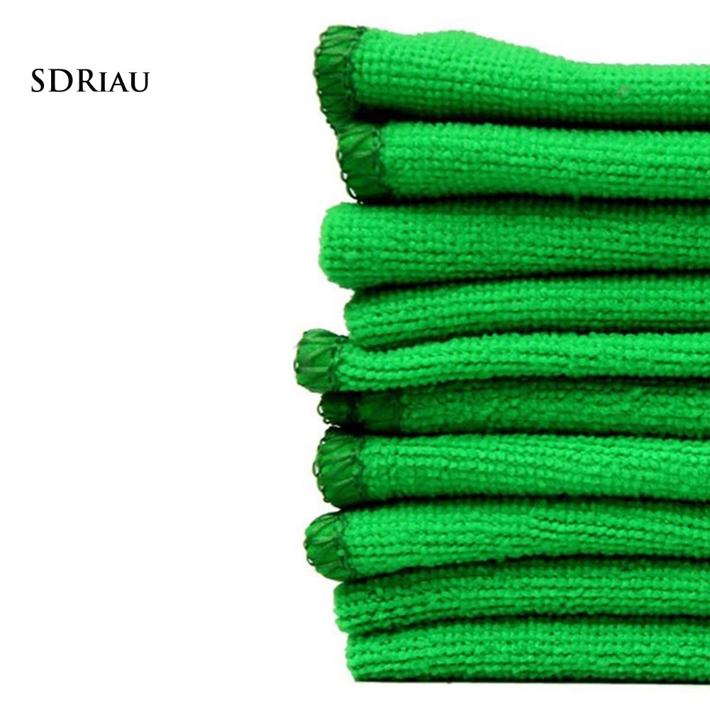 Bộ 10 khăn lau xe hơi / nhà chất liệu microfiber mềm mại thấm hút tốt