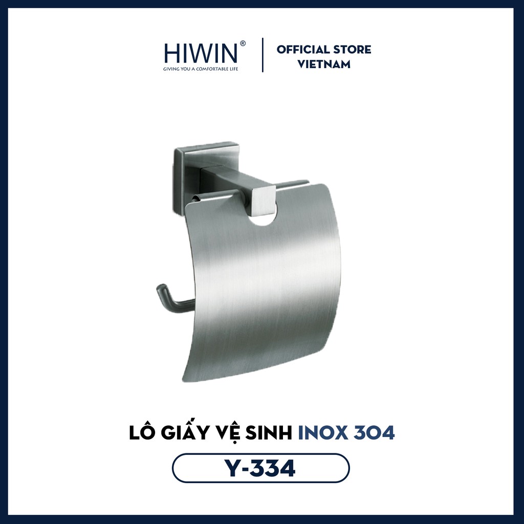 Móc treo giấy vệ sinh inox 304 mặt mờ Hiwin Y-334