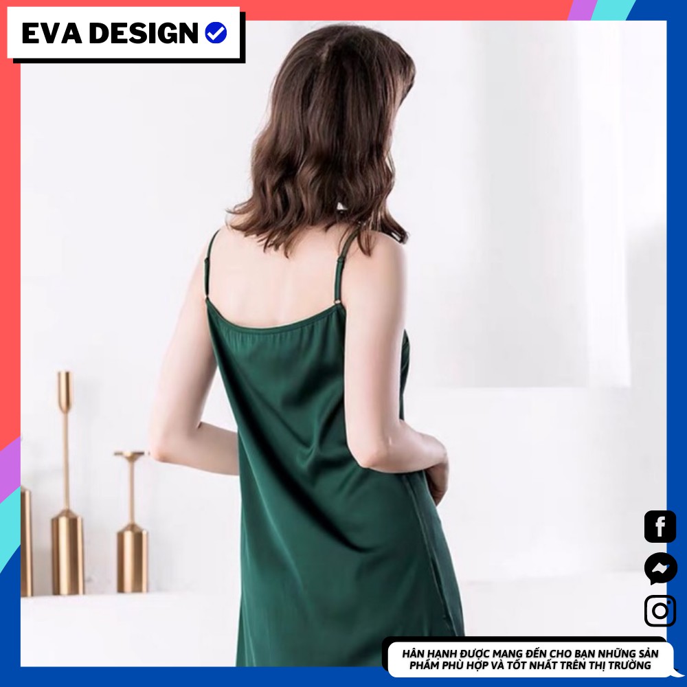 Đầm 2 dây lụa [ QC CAO CẤP] mịn mát dễ thương