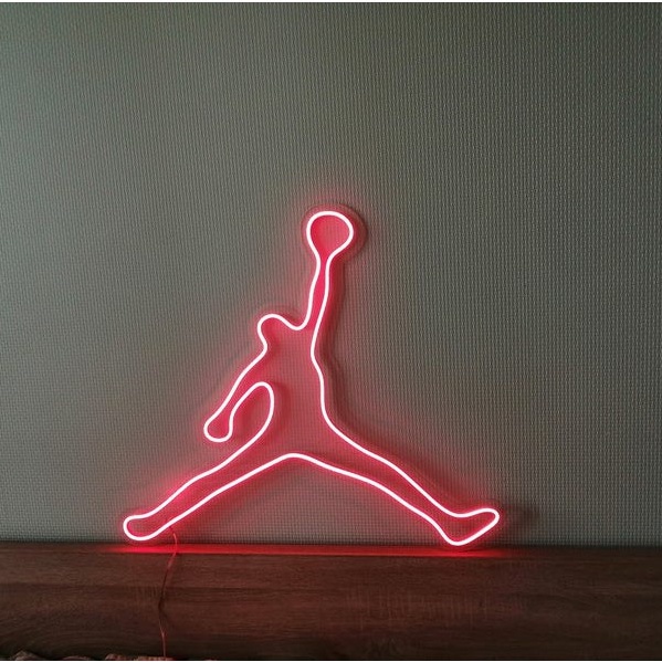 Đèn led Neon trang trí hình Jumpman Jordan | Đèn neon trang trí phòng ngủ, treo tường