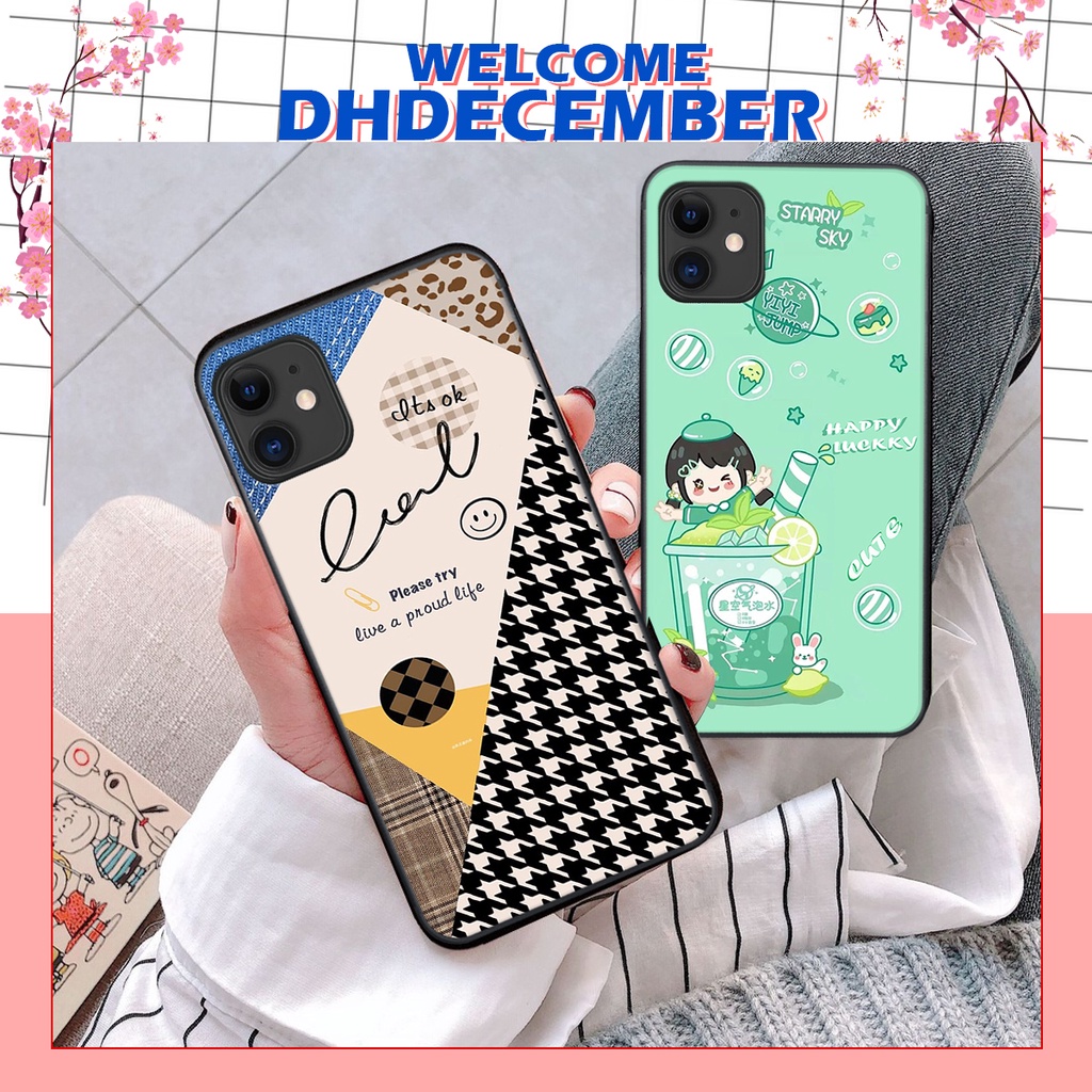 Ốp lưng iphone 11 / 12 / 12 MINI in hình nice ,good luck happy ốp xinh viền dẻo đẹp chất