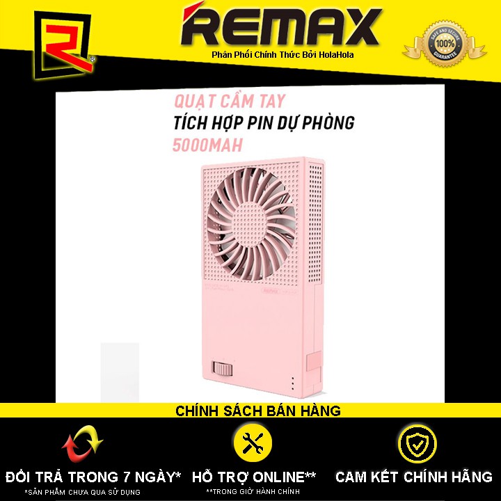 [Mã SKAMSALE03 giảm 10% đơn 200k] Quạt cầm tay tích hợp pin dự phòng 5000mah Remax F28