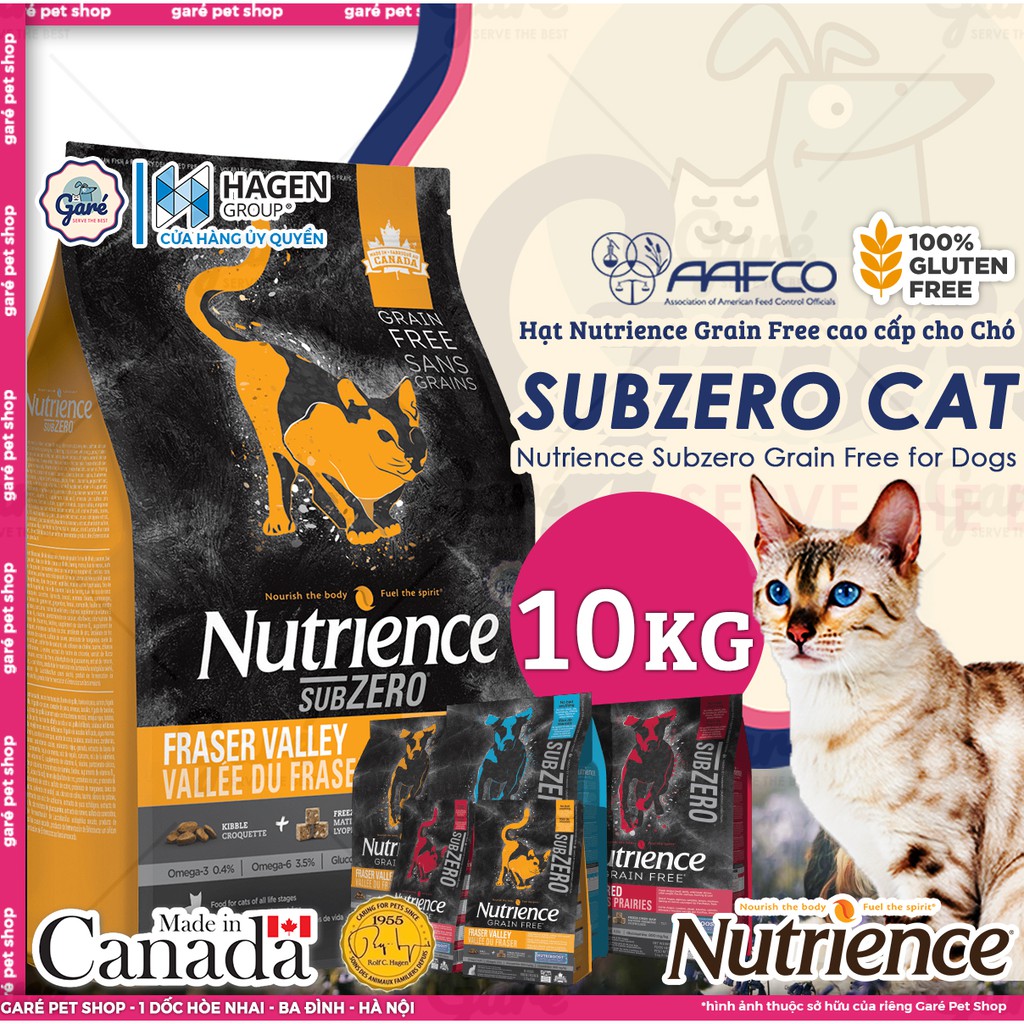 10kg - Hạt SubZero cho Mèo mọi lứa tuổi Nutrience SubZero for Cats Fraser Valley All Life Stage