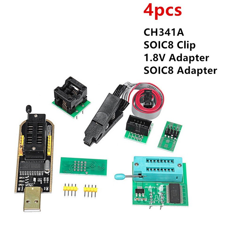 Adapter Chuyển Đổi 1.8v 24 / 25 Series Spi Usb Sang Ttl Soic8 Clip Ch341A Usb