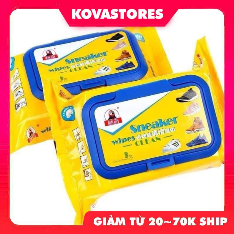 Khăn Giấy Ướt Lau Giày, Vệ Sinh Túi Xách Siêu Sạch, Không Dùng Hóa Chất, 1 Hộp 30 Tờ - KOVA