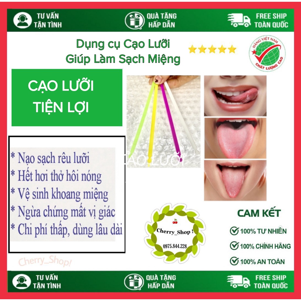 Que cạo lưỡi, Thanh cạo lưỡi, làm sạch lưỡi( dụng cụ vệ sinh lưỡi tiện lợi)