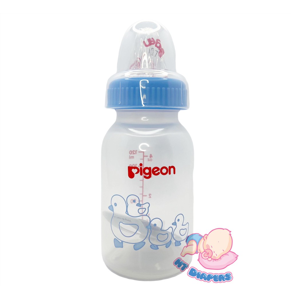 Bình Sữa Pigeon Cổ Hẹp Nhựa PP Tiêu Chuẩn 120ml/240ml - Có Tem Chống Giả