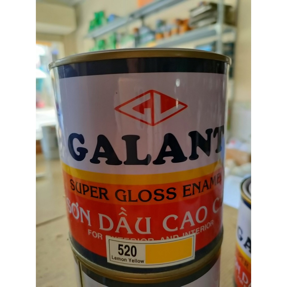 Sơn dầu cao cấp Galant 520 màu vàng 800ml