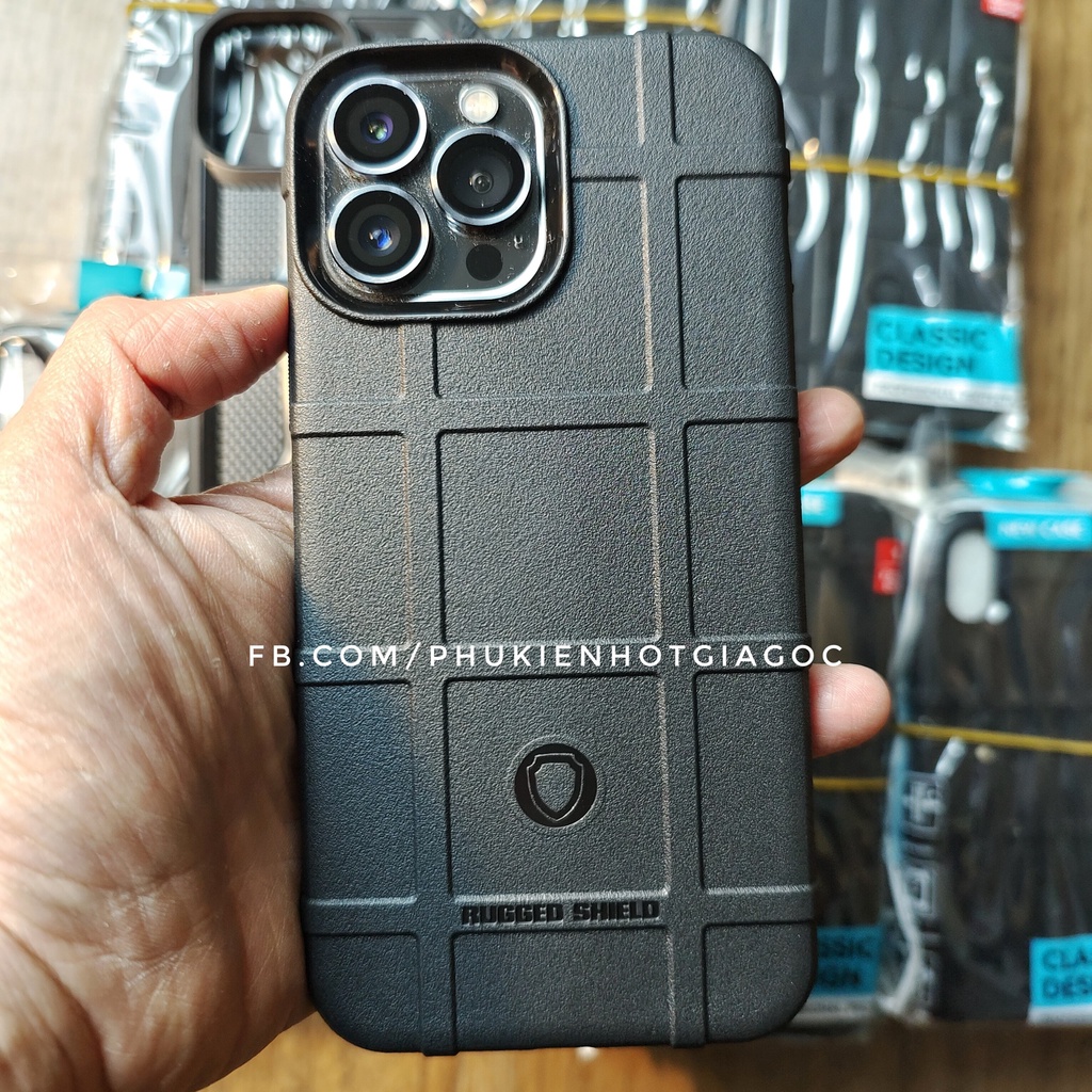 Ốp lưng chống sốc lựu đạn Rugged shield IP 13 Pro max / 13 / 13 Pro / 12 Pro max / 11 / Xs Max / XR / 6 7 8 plus
