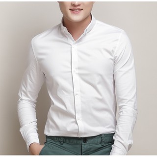 Áo sơ mi nam công sở, sơ mi nam hàn quốc vải lụa cao cấp Magnor  màu Trắng