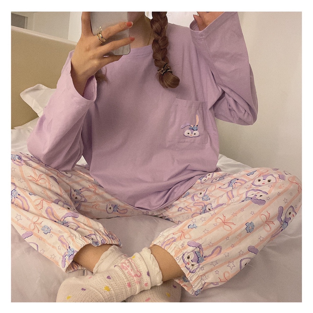 Set bộ hoạt hình - Chất Thun cotton - Dành cho người dưới 60kg