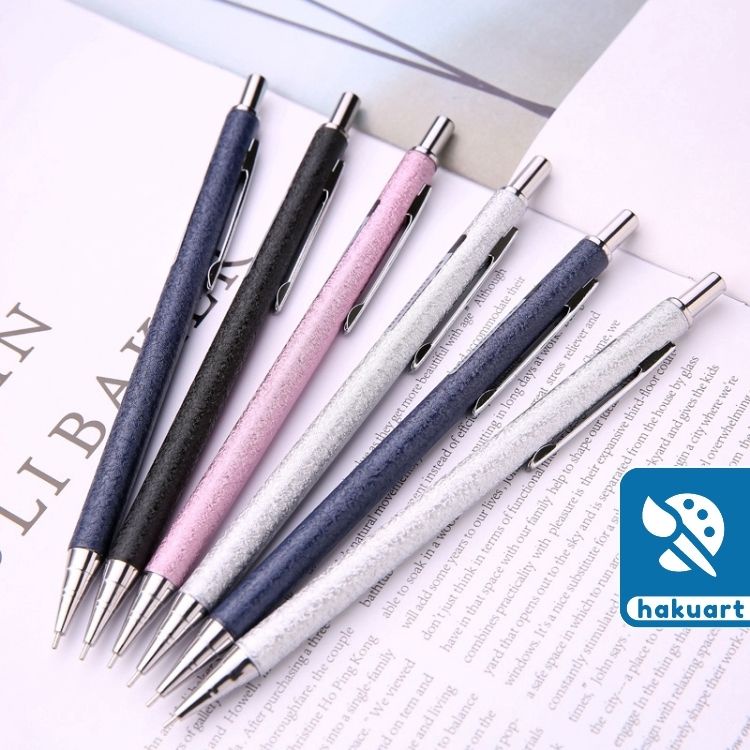 Bút Chì Bấm Nhám Chống Trượt (Màu Ngẫu Nhiên) - Văn Phòng Phẩm Haku