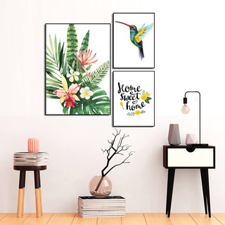 Bộ 3 tranh canvas treo tường Home sweet home TTC20163