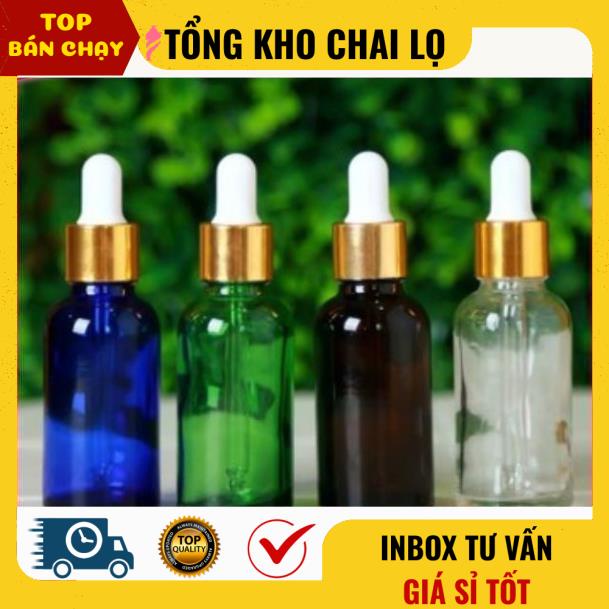 Lọ đựng tinh dầu bóp giọt khoen vàng .