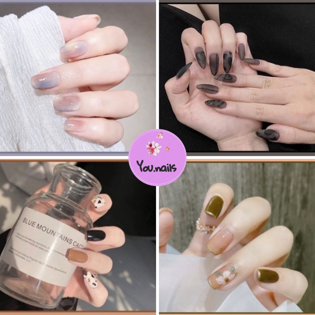 Móng tay giả kèm keo dài nhọn ngắn YOU NAILS (Mã Yn131-Yn140)