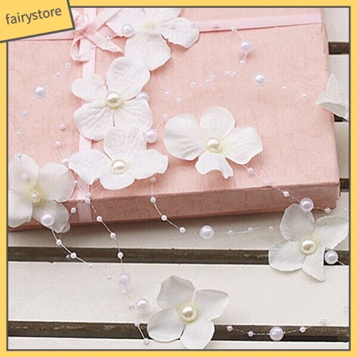 Vòng Hoa Đính Ngọc Trai Giả Xinh Xắn Cho Cô Dâu