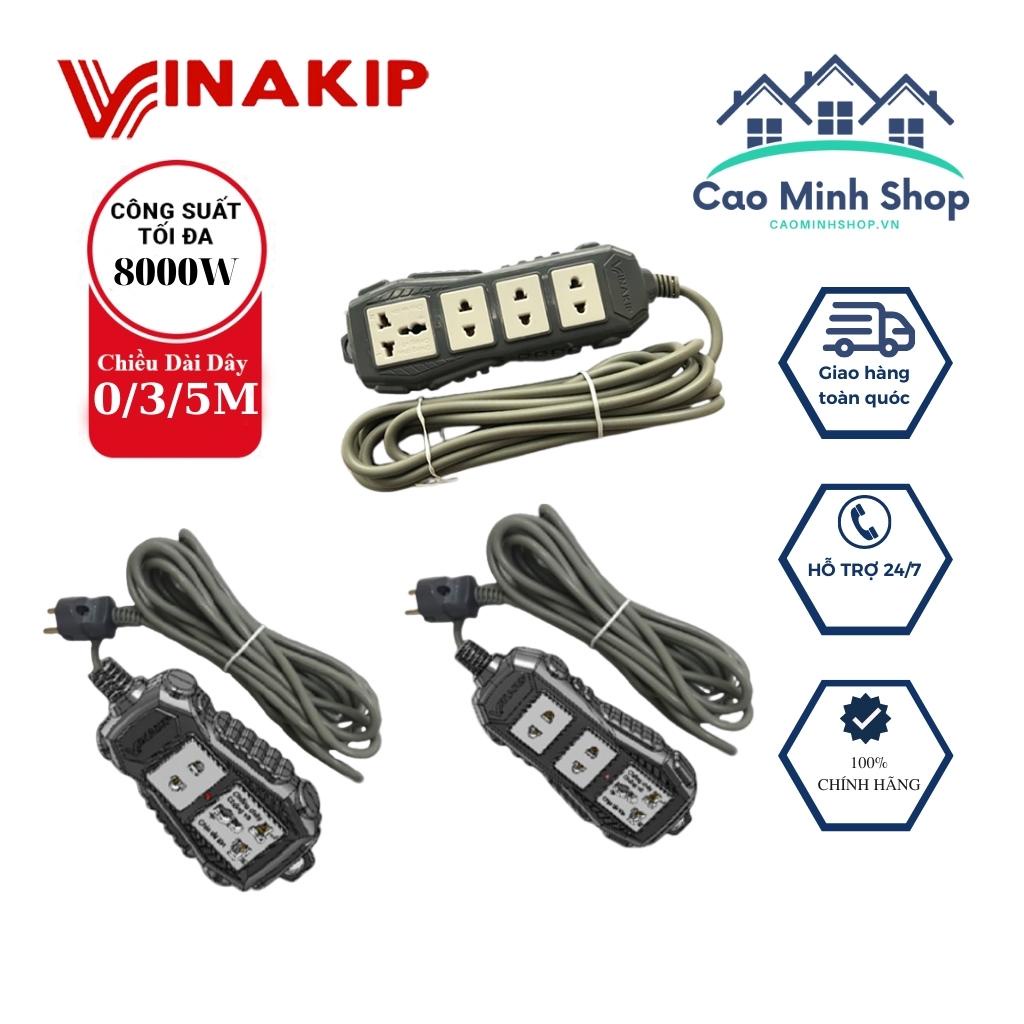 Ổ điện Vinakip chịu tải 8000W, đế đúc sứ chống cháy vỡ, nhíp đồng, phù hợp các loại phích cắm - Cao Minh Shop