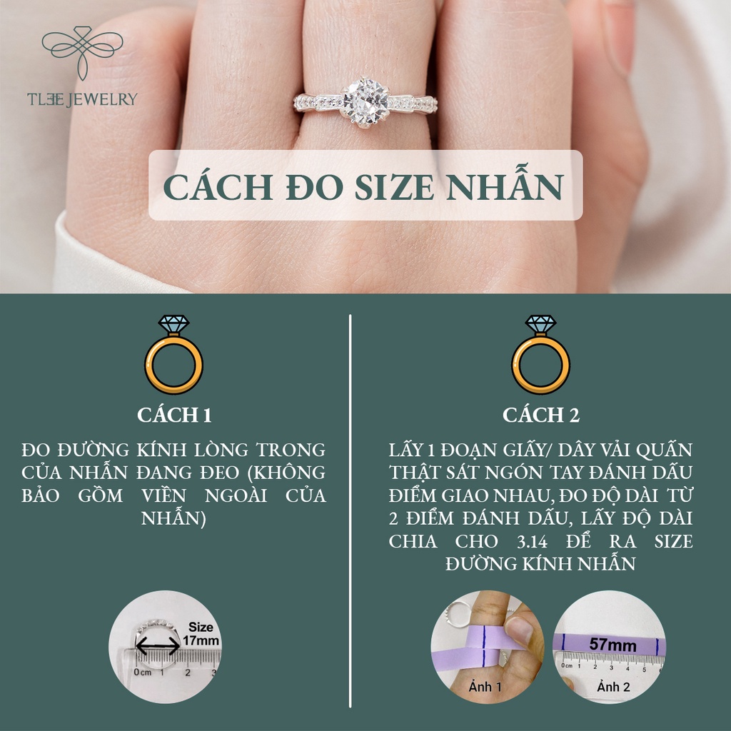 Nhẫn bạc nữ TLEE trụ đá tròn cao viền ziczac phân tầng sang trọng NCJ A0201