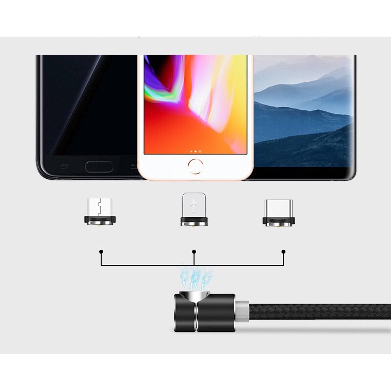 [SIÊU PHẨM] Cáp Sạc Thông Minh MAGNETIC CABLE NEW 2019 Nam Châm Ma Thuật Chống Vướng Tay Khi Chơi Game, Xem Film.