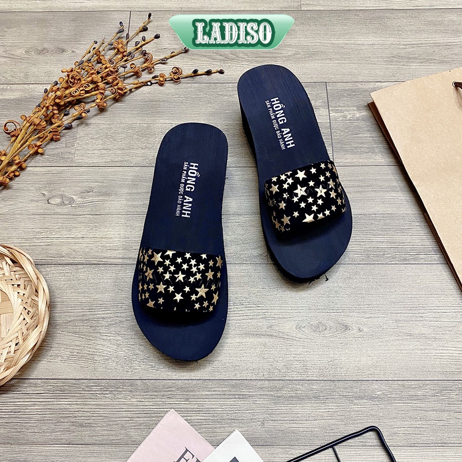 Dép xuồng nữ quai ngang siêu nhẹ xinh xắn cao 7 cm LADISO TT361 TT429