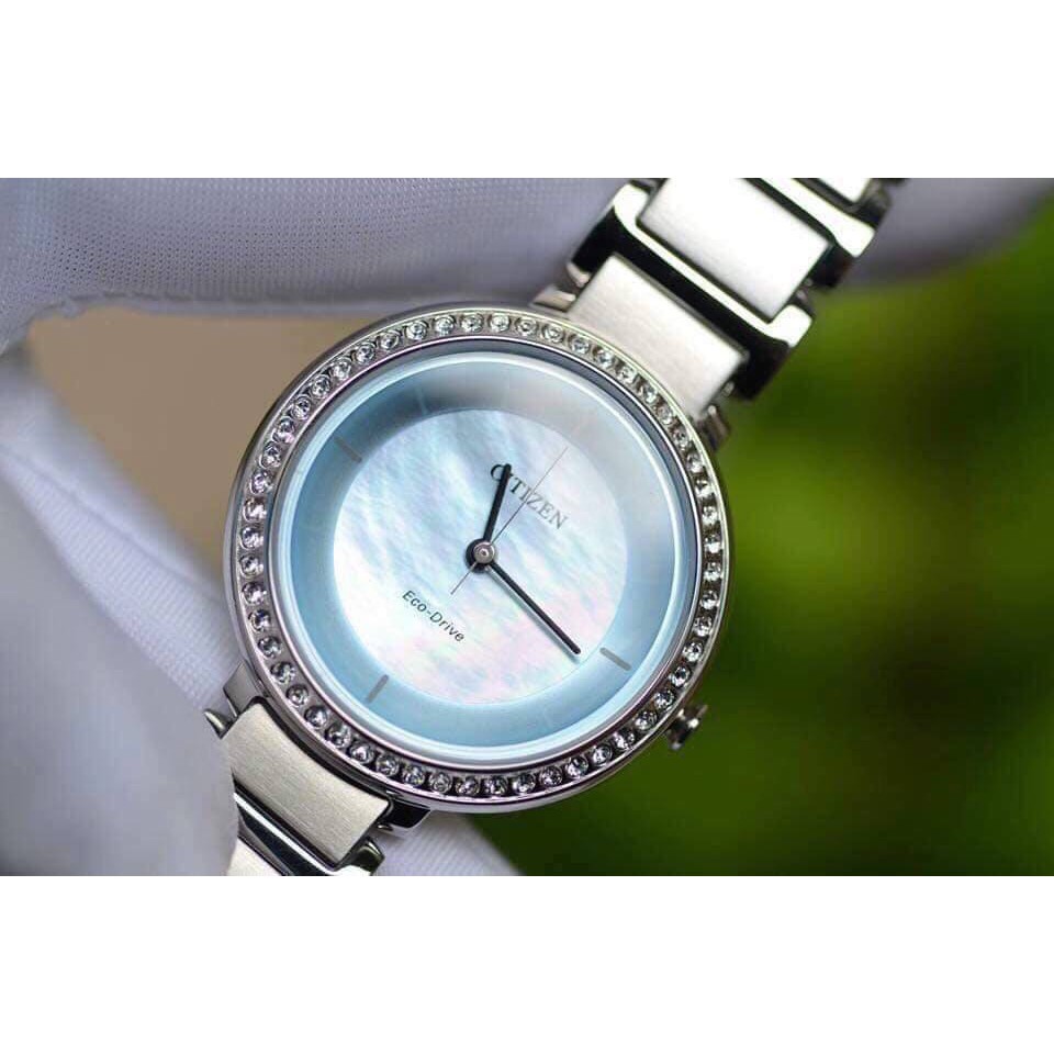 Đồng hồ nữ Eco-Drive Citizen EM0480-52N - Kính Sapphire [Chính Hãng]