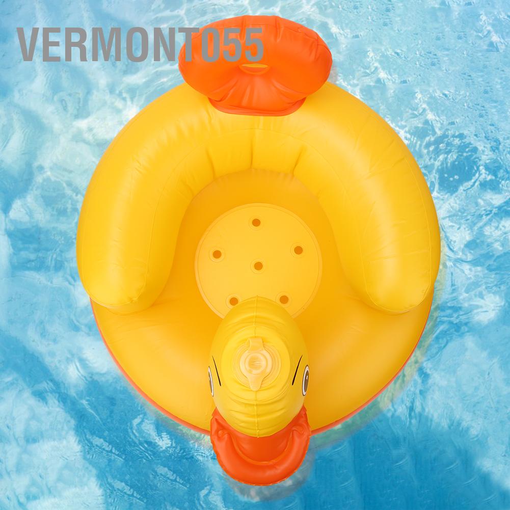 Có thể bán buôn Vịt vàng Bơm hơi Ghế cho bé Ghế sofa Bồn tắm Ghế dựa lưng an toàn Khả năng chịu lực 60KG Hàng giao ngayVermont055