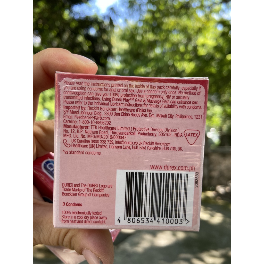 BAO CAO SU DUREX SENSUAL STRAWBERRY HỘP 3 CÁI