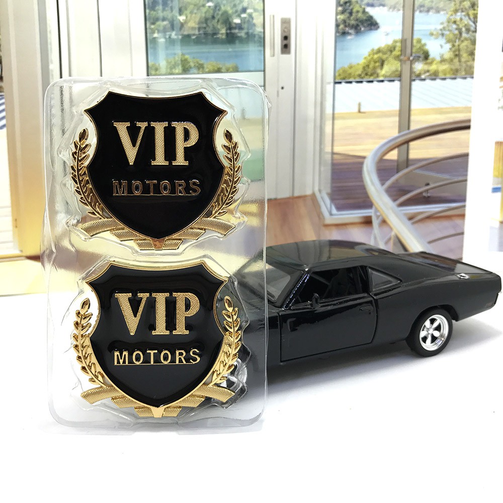 Bộ đôi Tem dán VIP xe hơi/ ô tô