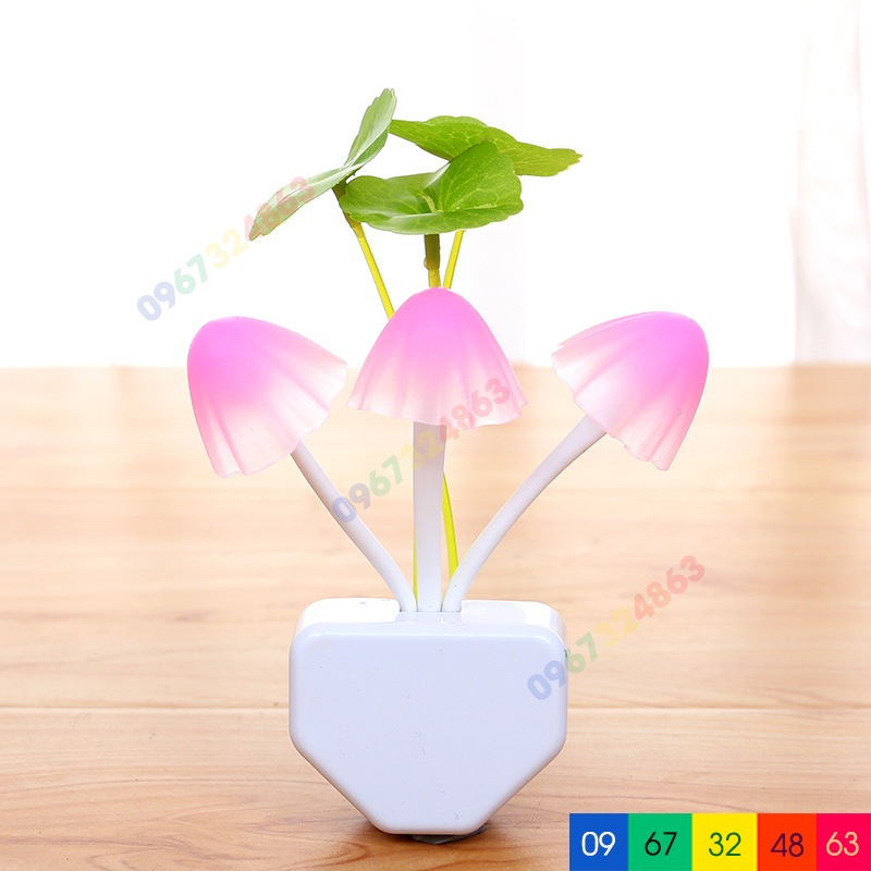 Đèn ngủ cảm ứng TỰ ĐỘNG hình nấm dễ thương trong phòng